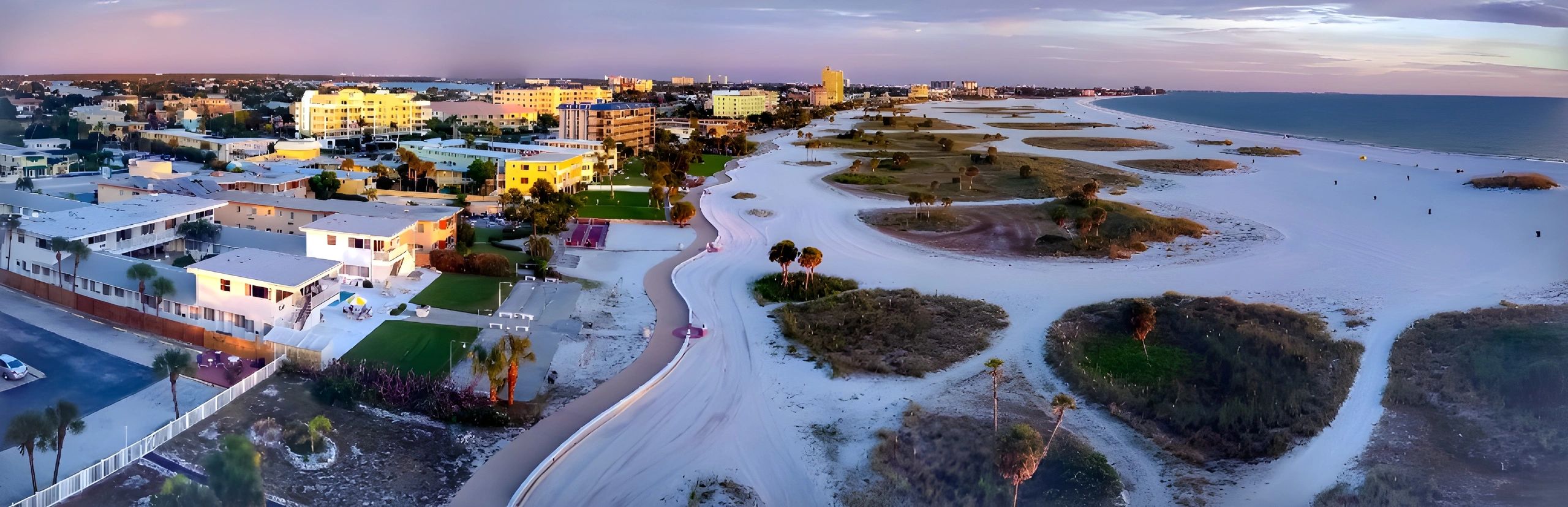 Aerial view of Florida Gulf Coast shoreline