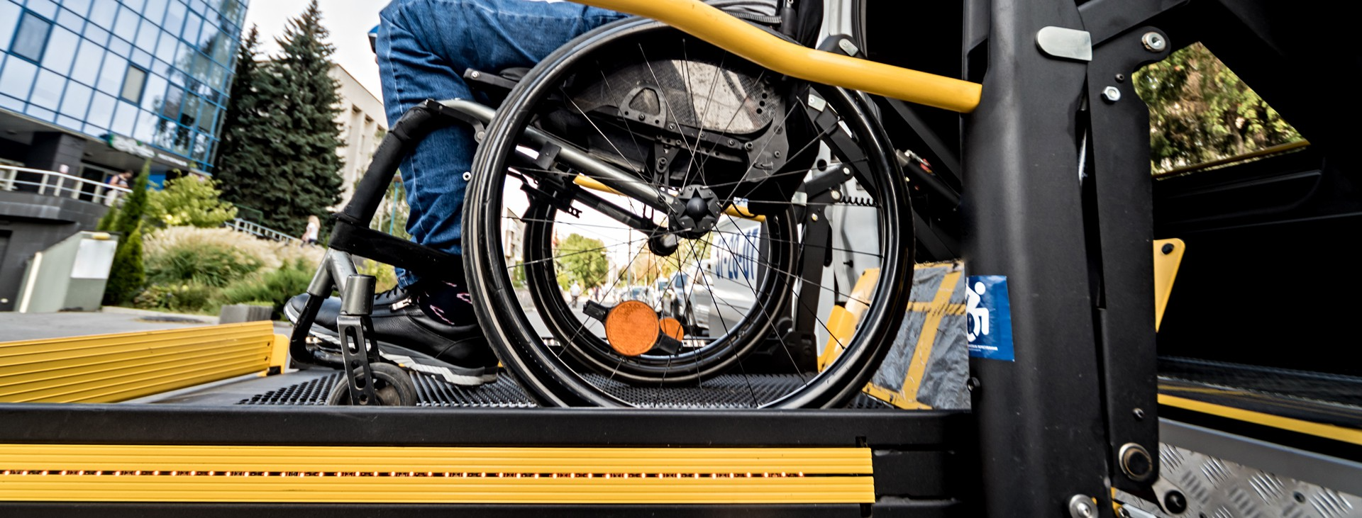Wheelchair passenger boarding accessible transportation